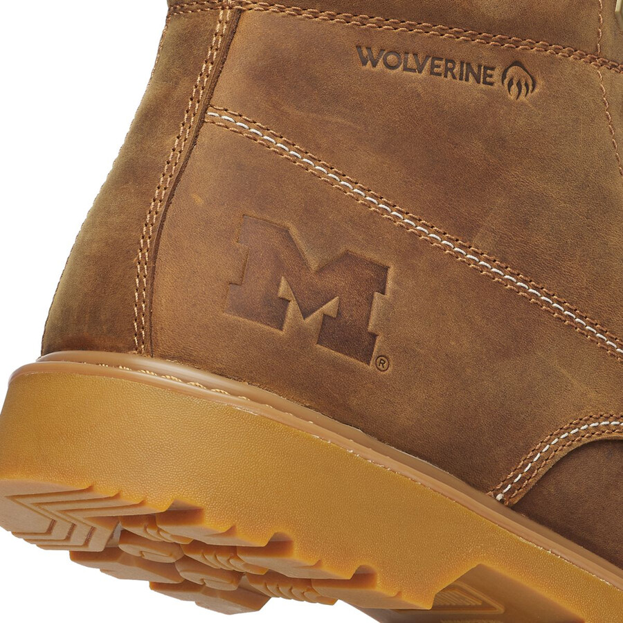 wolverine x valiant university of michigan floorhand moc toe work boot