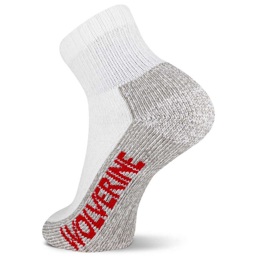 2-pk steel-toe cotton quarter socke