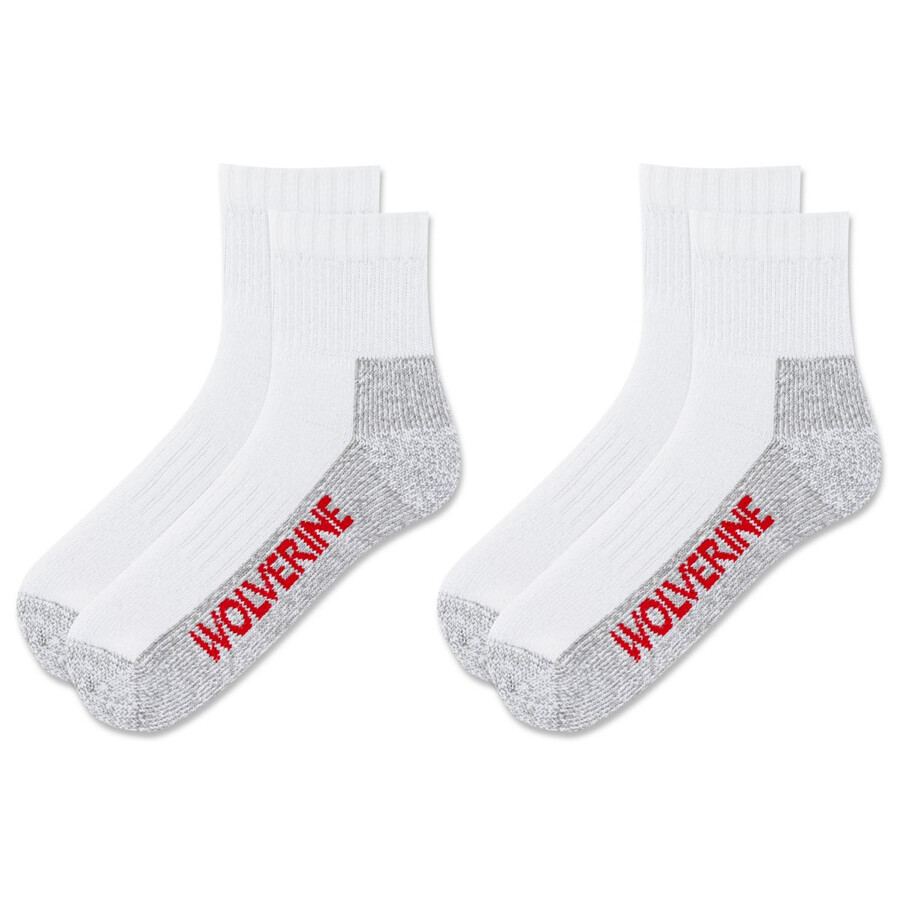 2-pk steel-toe cotton quarter socke